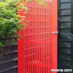 How to brighten up a plain wooden gate