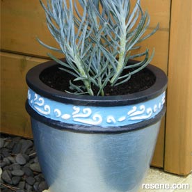 Silver plant pot