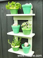 Paint garden shelves