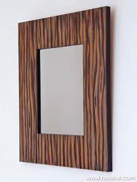 Wood grain mirror paint effect