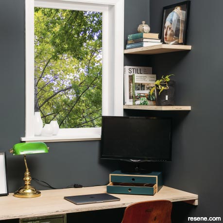 Creating a home office - utilise built-in furniture